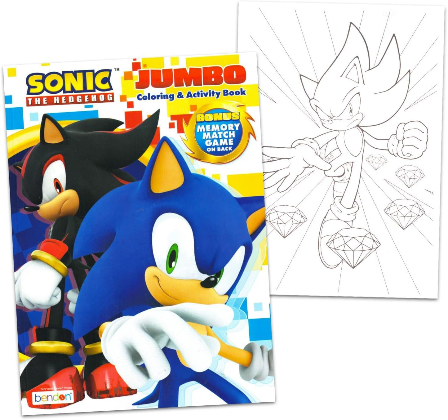 Sonic the Hedgehog Coloring Book Set for Kids 4-8 | Pages, Activities & Stickers
