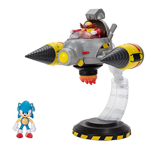 Sonic The Hedgehog Egg Mobile Battle Set – 14-Piece Playset with Sonic & Dr. Eggman Figures