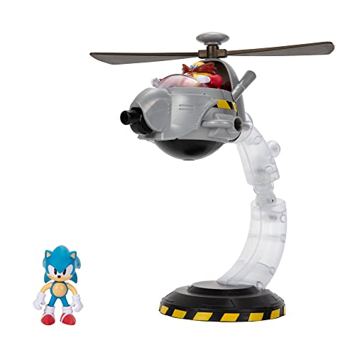 Sonic The Hedgehog Egg Mobile Battle Set – 14-Piece Playset with Sonic & Dr. Eggman Figures