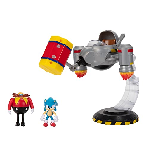 Sonic The Hedgehog Egg Mobile Battle Set – 14-Piece Playset with Sonic & Dr. Eggman Figures
