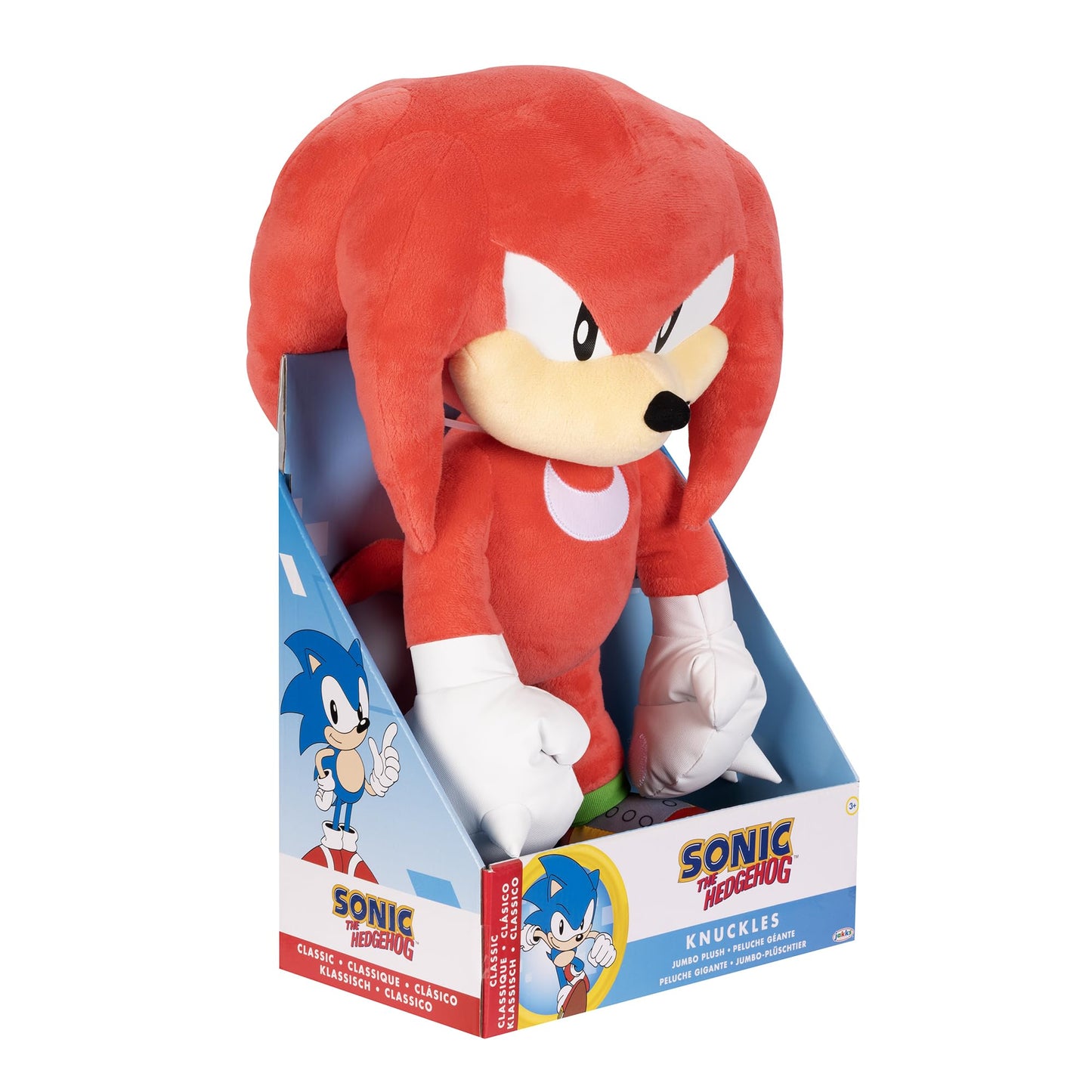 Sonic The Hedgehog Jumbo Plush Knuckles – 18-Inch Tall Soft Plush Toy