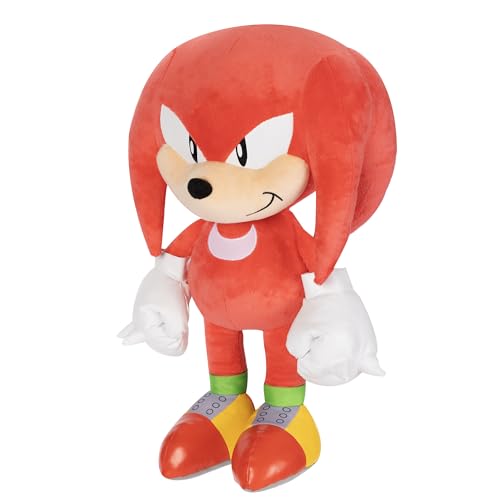 Sonic The Hedgehog Jumbo Plush Knuckles – 18-Inch Tall Soft Plush Toy