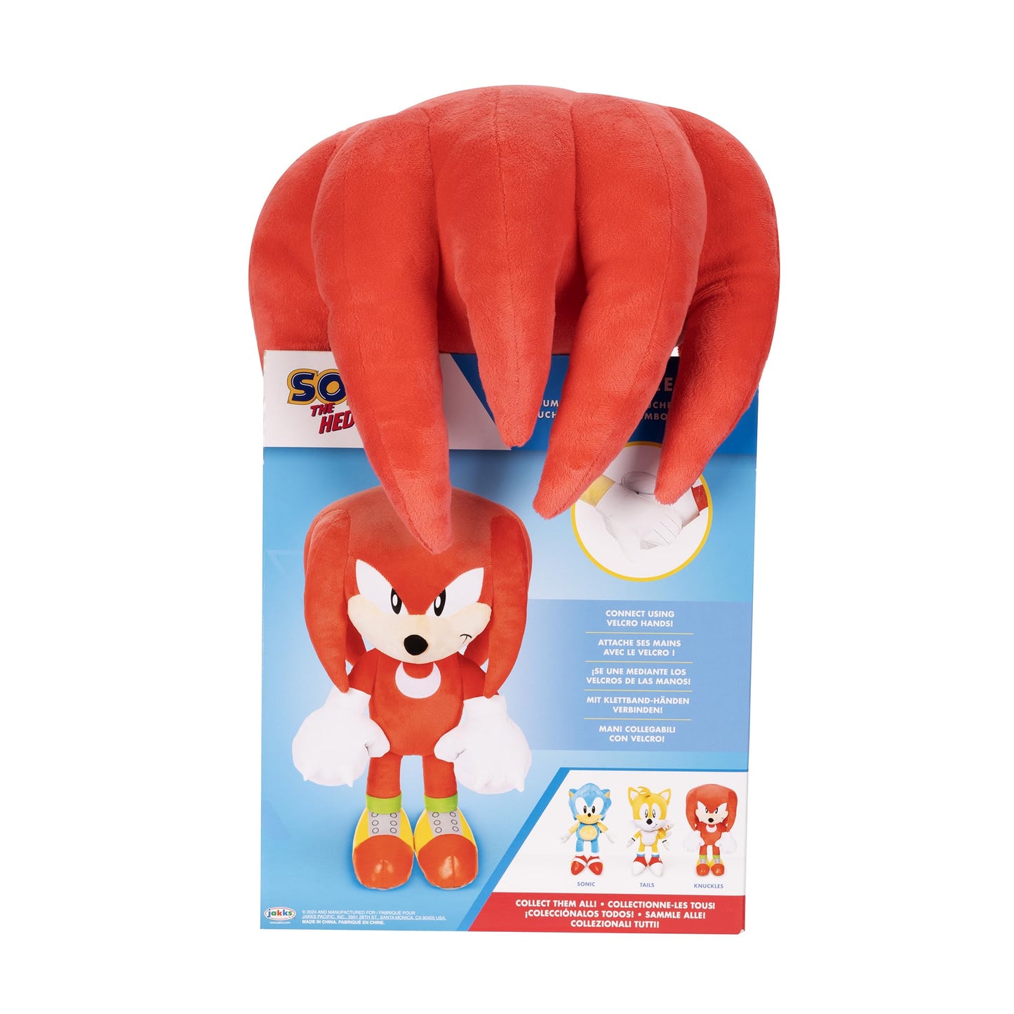 Sonic The Hedgehog Jumbo Plush Knuckles – 18-Inch Tall Soft Plush Toy