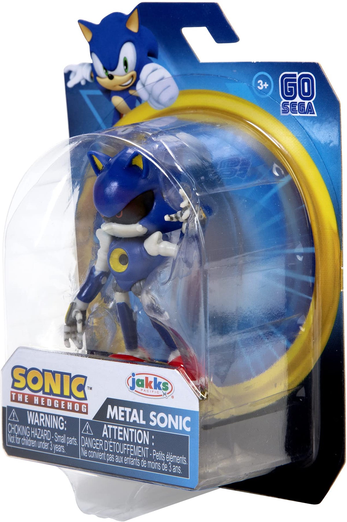 Sonic The Hedgehog Metal Sonic 2.5-Inch Action Figure – Collectible Toy, Blue, 3+