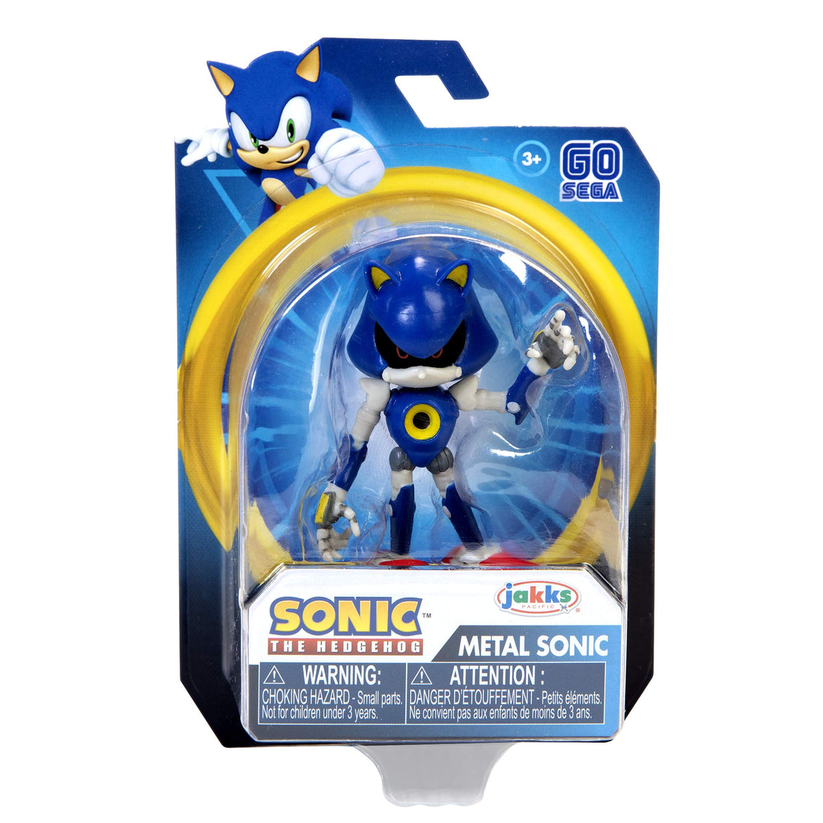 Sonic The Hedgehog Metal Sonic 2.5-Inch Action Figure – Collectible Toy, Blue, 3+