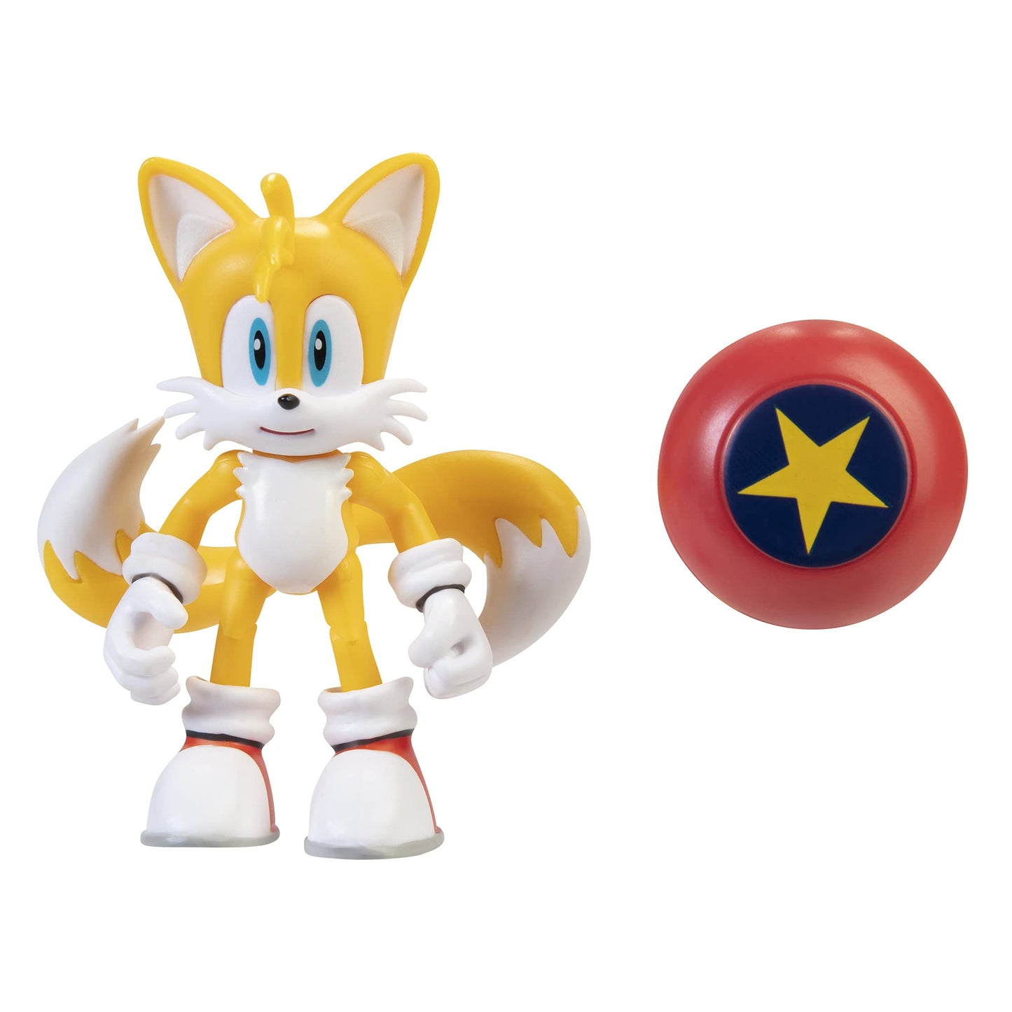 Sonic The Hedgehog 4-Inch Modern Tails with Star Spring – Collectible Action Figure