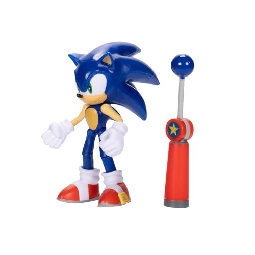 Sonic the Hedgehog 4-Inch Action Figure with Blue Checkpoint Accessory – Official Sega Licensed (Ages 3+)