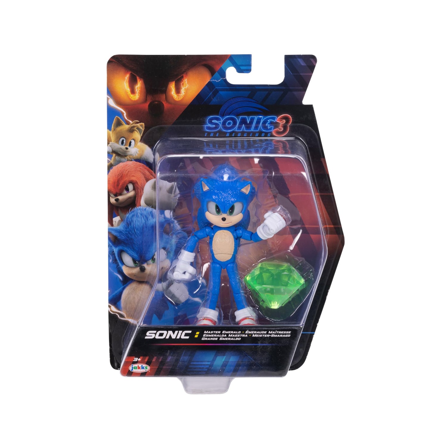 Sonic The Hedgehog Sonic 3 Movie 5-Inch Action Figure: Emerald Wave 3 - Collectible Toy