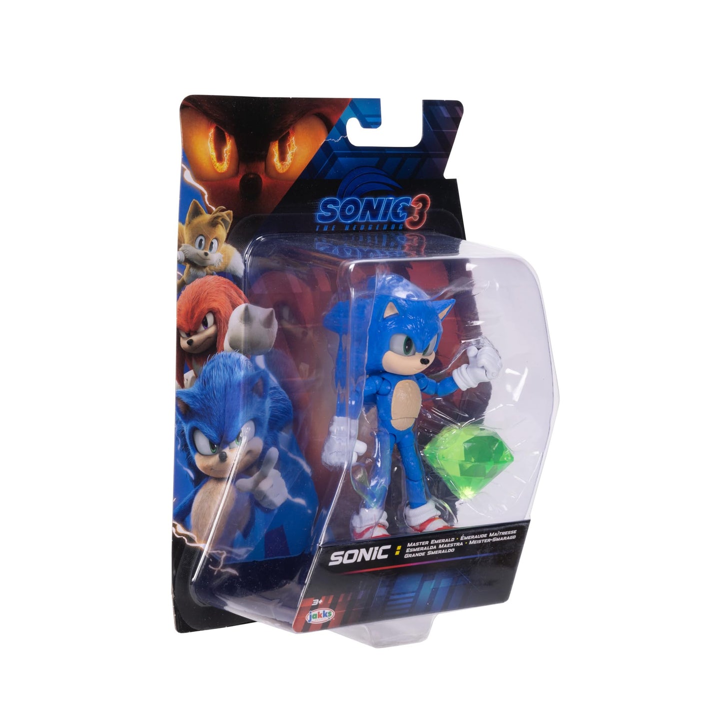 Sonic The Hedgehog Sonic 3 Movie 5-Inch Action Figure: Emerald Wave 3 - Collectible Toy
