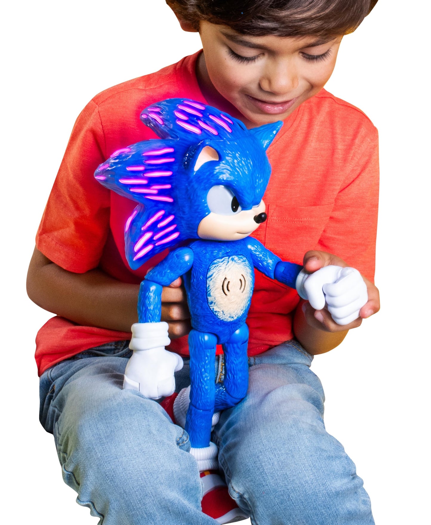 Sonic The Hedgehog 3 Ultimate Talking Sonic 12-Inch Figure | 30+ Phrases, Light-Up Eyes
