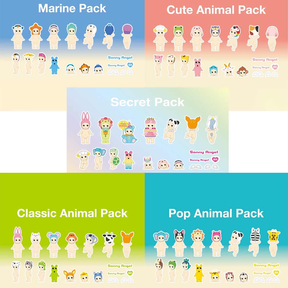 SONNY ANGEL Sticker Pack Series 1 – Box of 20 Waterproof Stickers