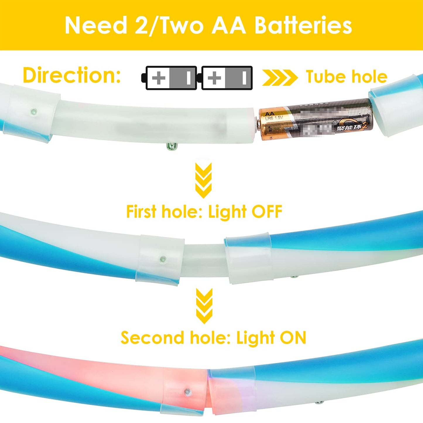 SONSA 4-Pack LED Hoops for Adults – 36in Foldable Light-Up Hoops with 24 LEDs