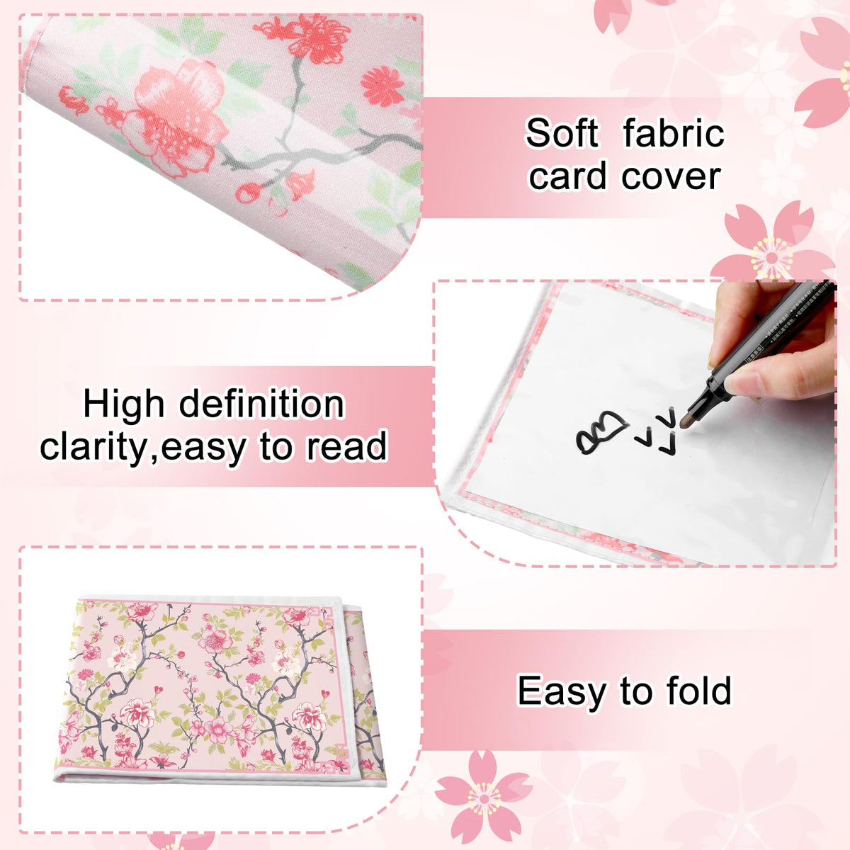 Sonwyoung 4-Pack Chinoiserie Mahjong Card Holder Set – Large 6.2 x 5.2 in | Pink & Green
