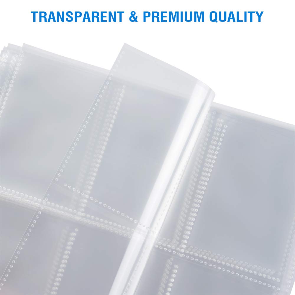 Sooez 120-Pack 9-Pocket Page Protectors for 3-Ring Binders | Double-Sided Trading Card Sleeves