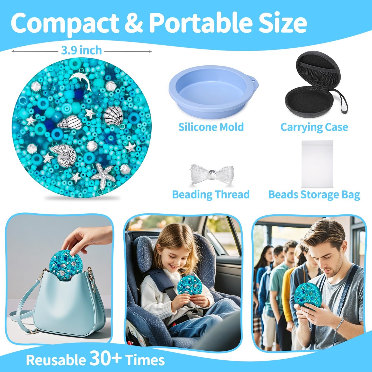 Sooppervix Reusable Picky Fidget Pad – 30+ Uses, Stress Relief Toy for Adults