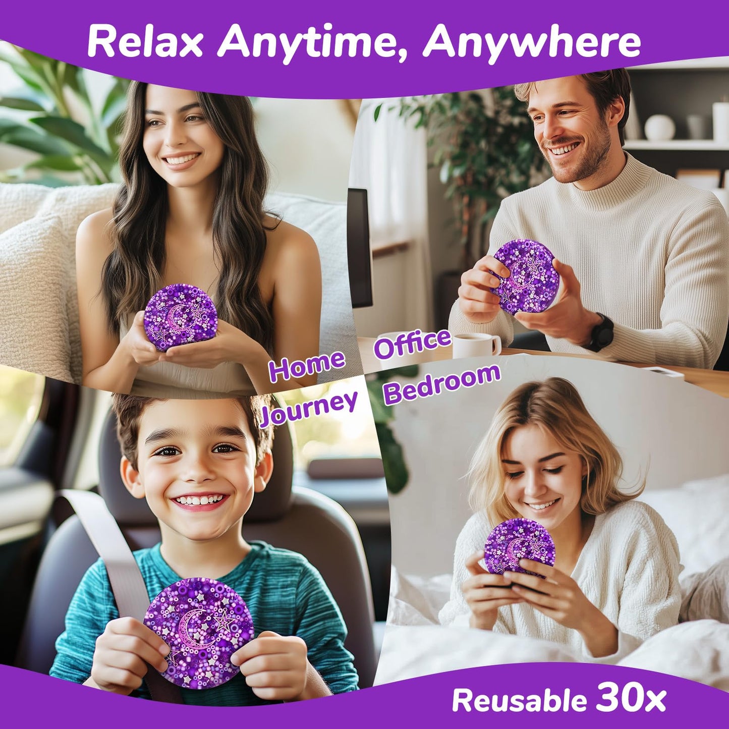 Sooppervix Reusable Picky Fidget Pad – Starry Edition for Calm, Focus & Sensory Relief