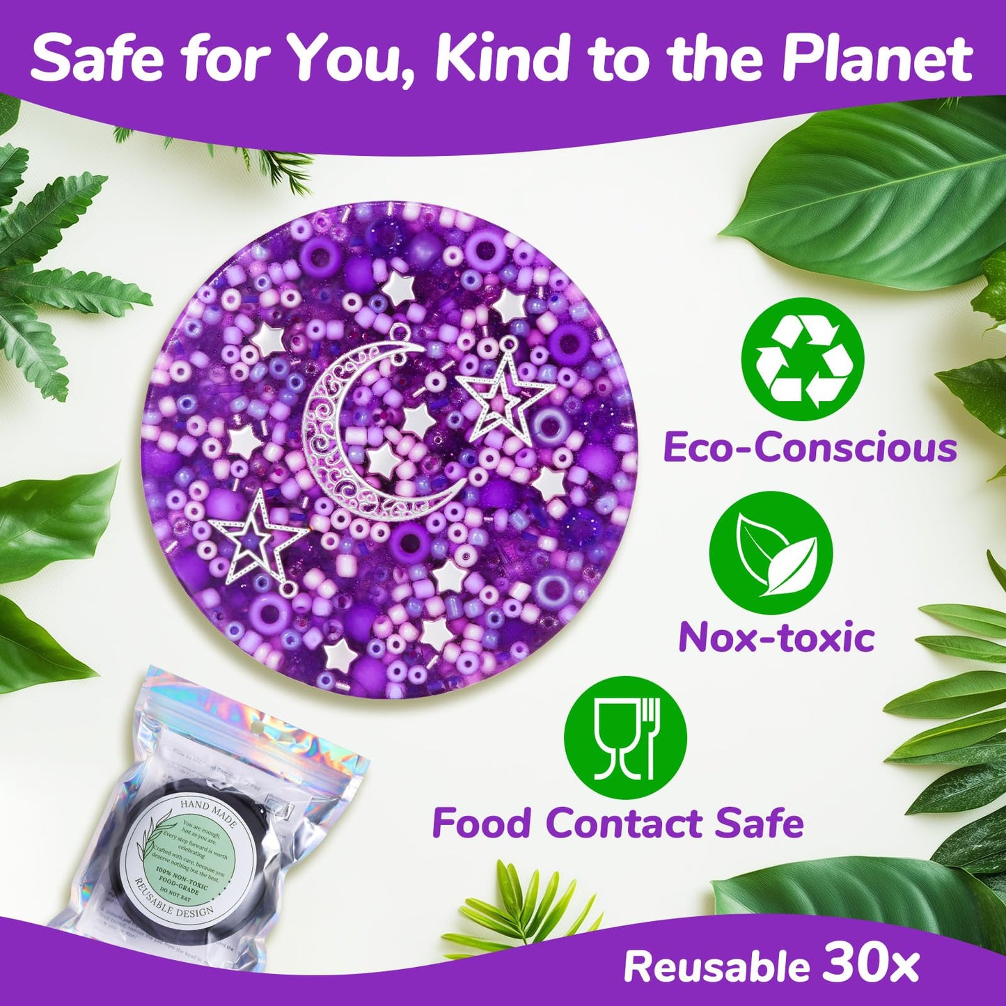 Sooppervix Reusable Picky Fidget Pad – Starry Edition for Calm, Focus & Sensory Relief