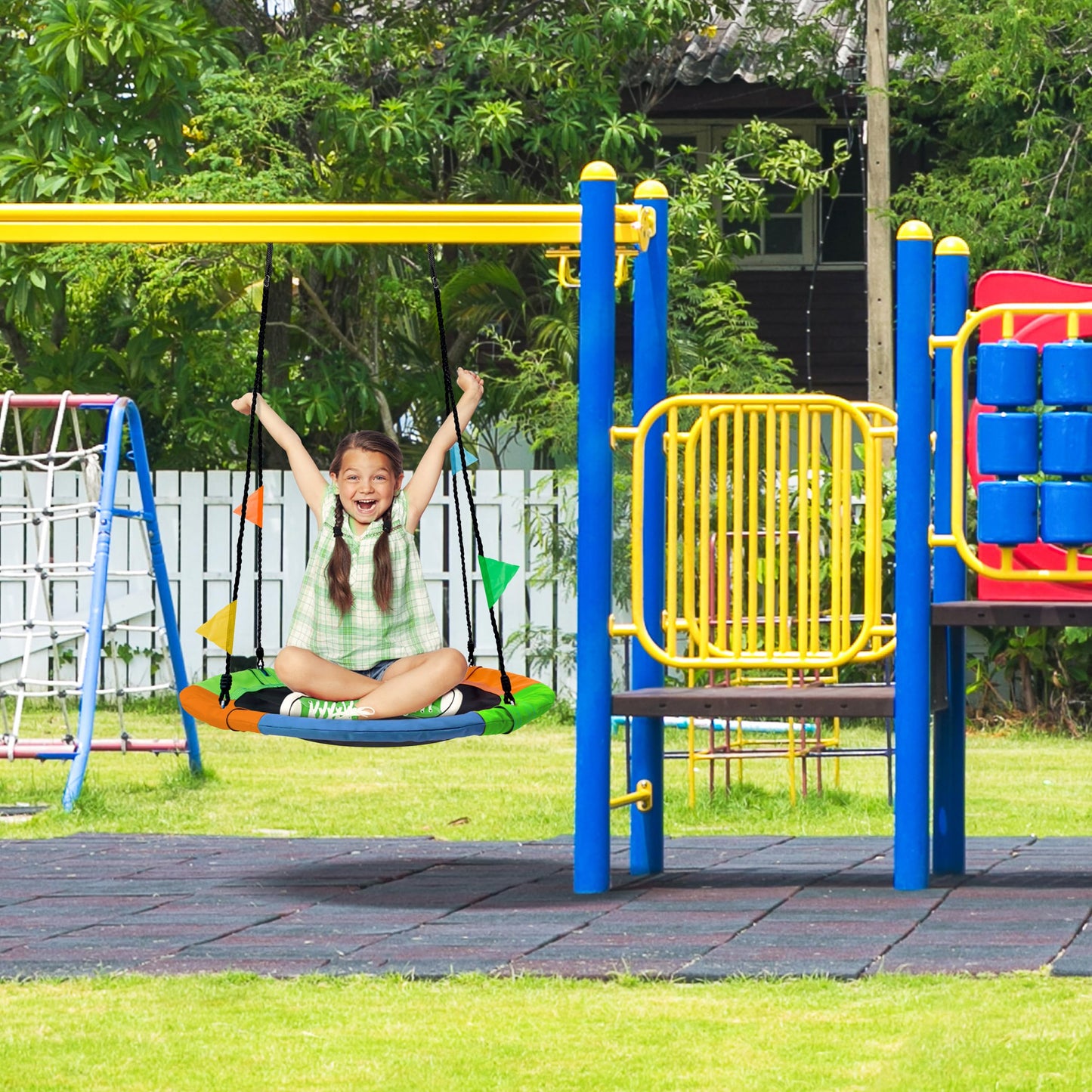 Sorbus 24in Saucer Tree Swing for Kids – 220 lb Outdoor Swing | Easy Install