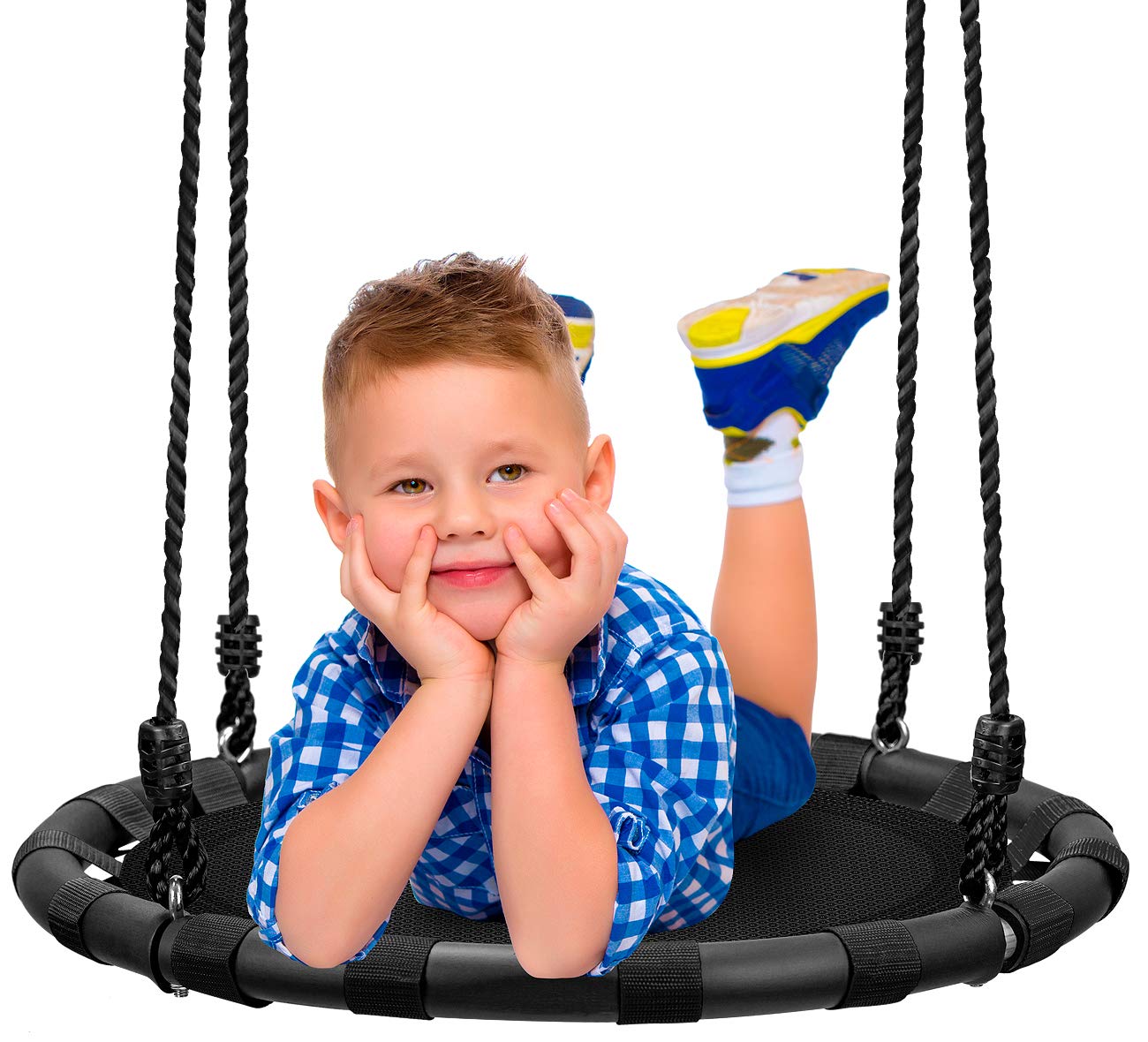 Sorbus Saucer Tree Swing - 24-Inch Outdoor Disc Swing for Kids, 220 lb Capacity, Easy Install