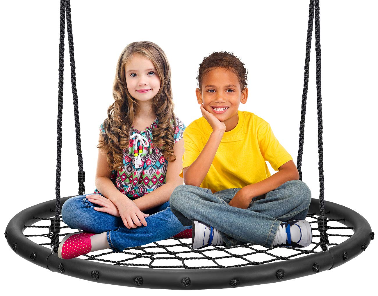 Sorbus Saucer Tree Swing - 40 inch Outdoor Disc Swing for Kids | Easy Install