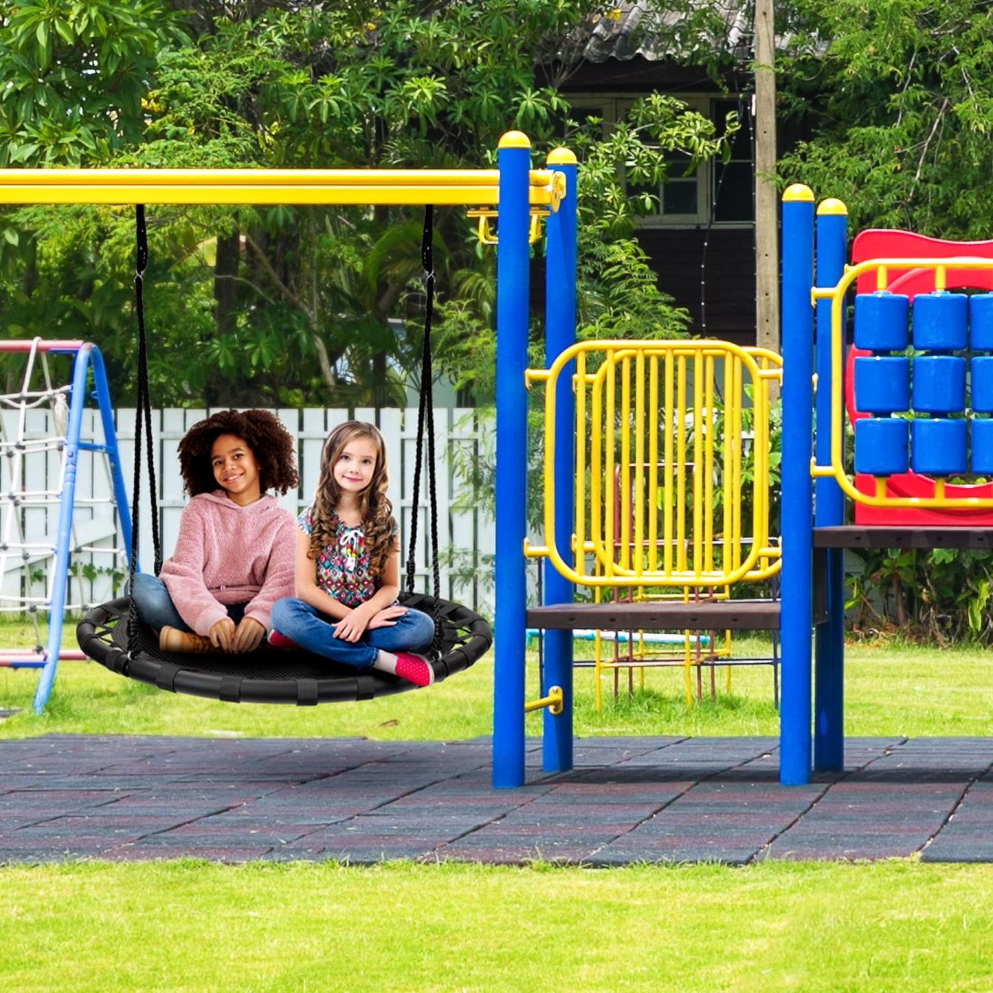 Sorbus Saucer Tree Swing 40 - Heavy-Duty Kids Disc Swing, 220 lb, Easy Install