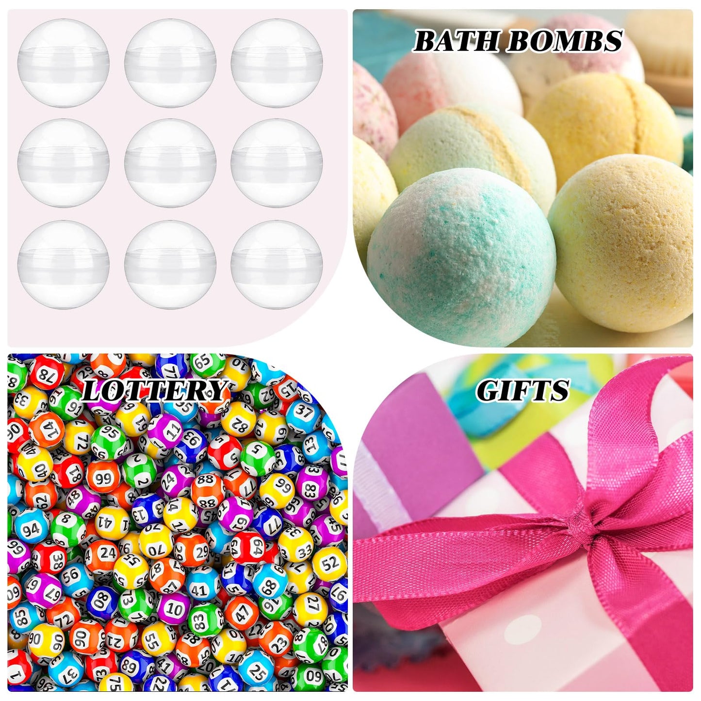 Sosation 2-Inch Gumball Capsules – 150 Pcs Round Clear Containers in Random Colors