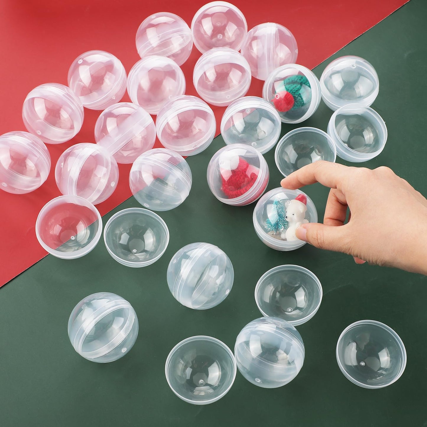 Sosation 2-Inch Gumball Capsules – 150 Pcs Round Clear Containers in Random Colors