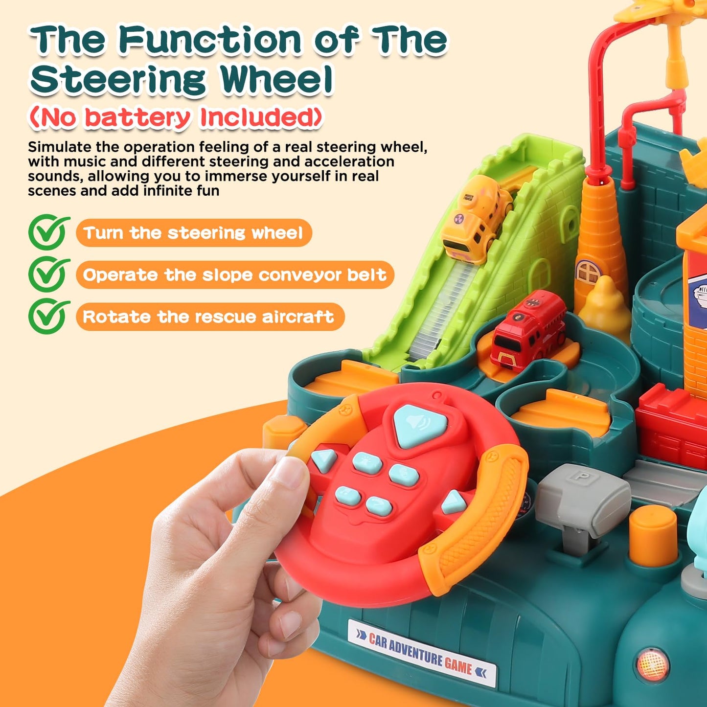 SOSUSHOE Race Car Track Toy for 3-6 Year Olds – Montessori-Inspired Fine Motor & STEM Toy