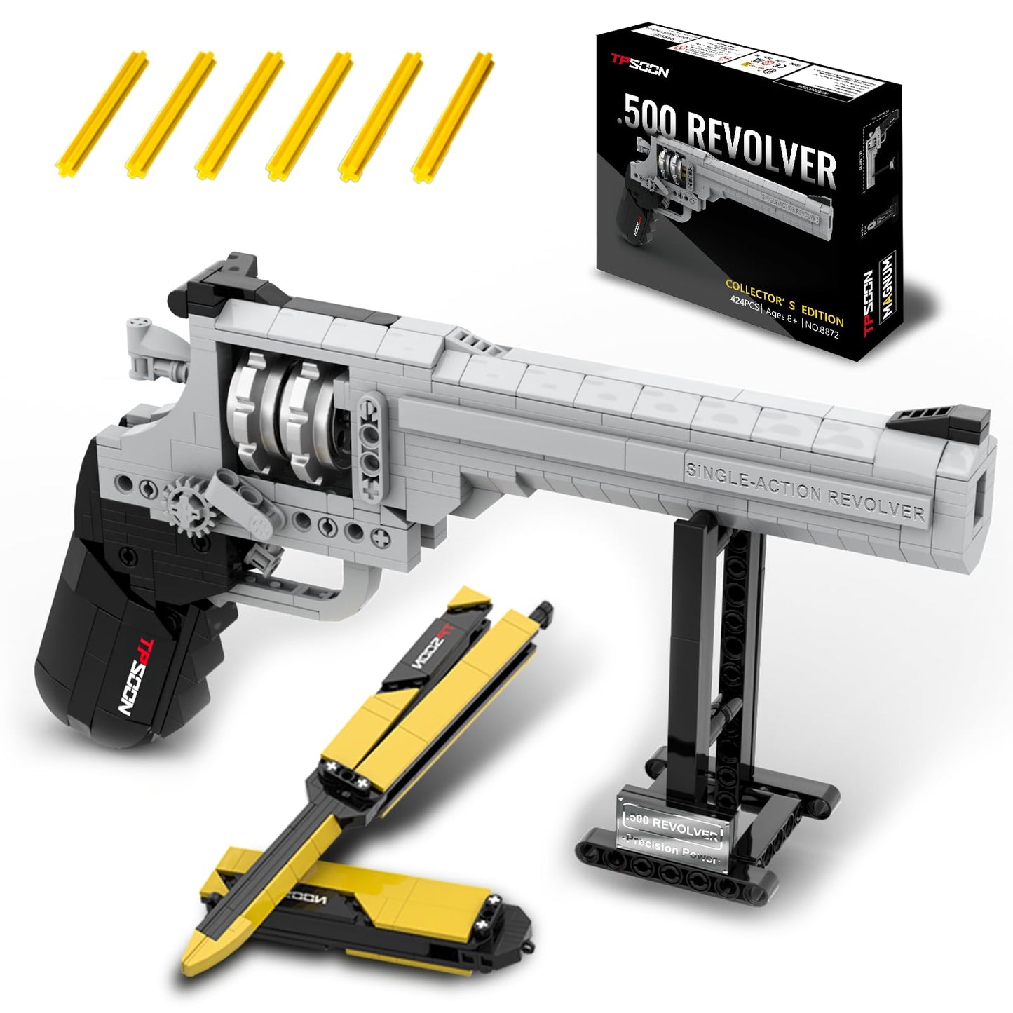 Sosuy 522-Piece Building Block Gun: Realistic Shootable Handgun Model for Adults & Teens