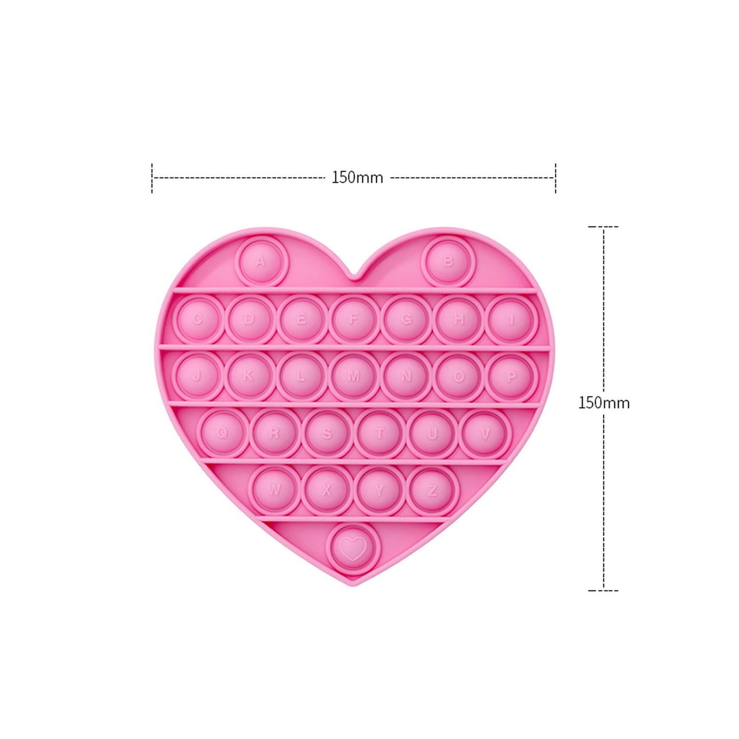 Soti Fidget Sensory Toy for Girls – Pink Heart Alphabet Pop Bubble, Calm Focus & Early Learning