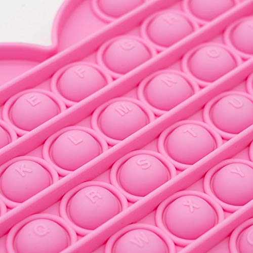 Soti Fidget Sensory Toy for Girls – Pink Heart Alphabet Pop Bubble, Calm Focus & Early Learning