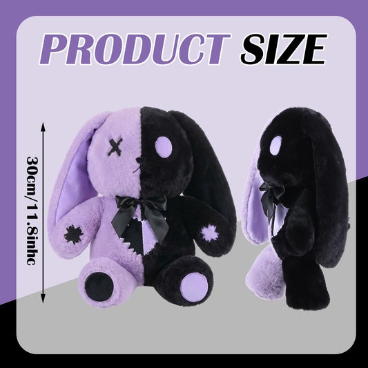 Sotiff Gothic Bunny Plush 12 Inch – Dark Easter Gift & Cozy Home Decor