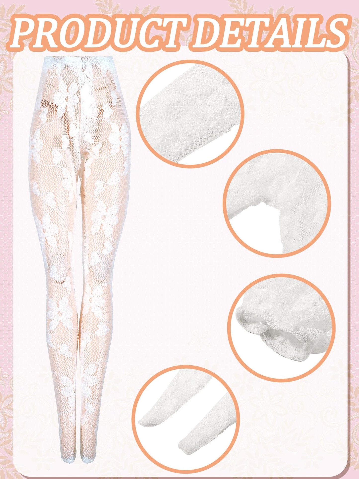 Sotiff 10 Pairs Doll Lace Stockings – Handmade Mesh Style for DIY Doll Outfits