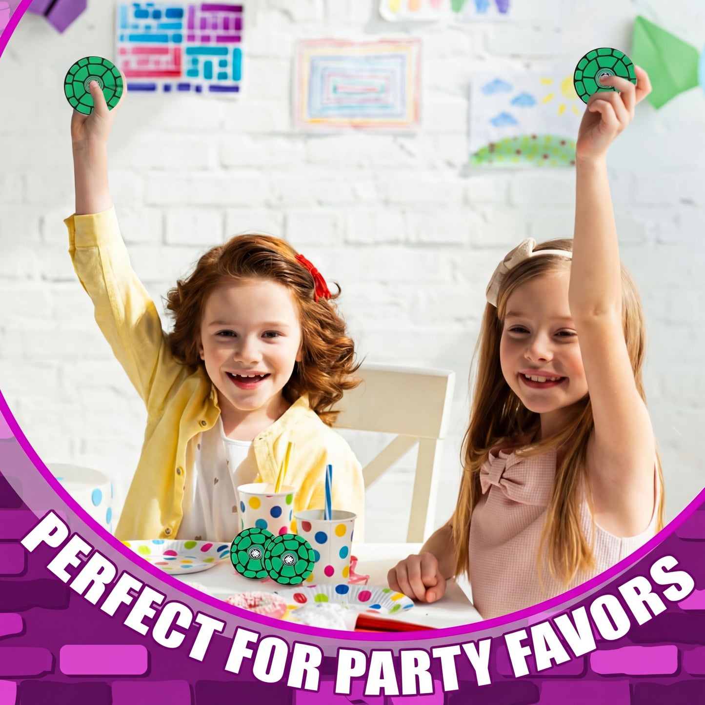 Sotiff 12-Pack Turtle Fidget Spinners – Green Mini Stress Toys for Kids, Party Favors & Classroom Rewards