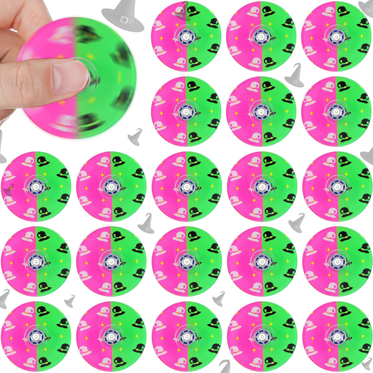 Sotiff 24 Pcs Witch Fidget Spinners Bulk – Pink & Green Party Favors