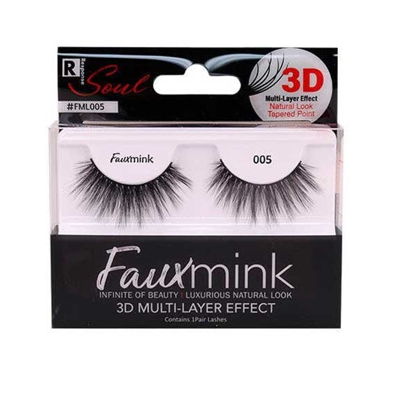 Response Soul Faux Mink 3D Effect Eyelash 005 - Reusable Voluminous & Dramatic Lashes