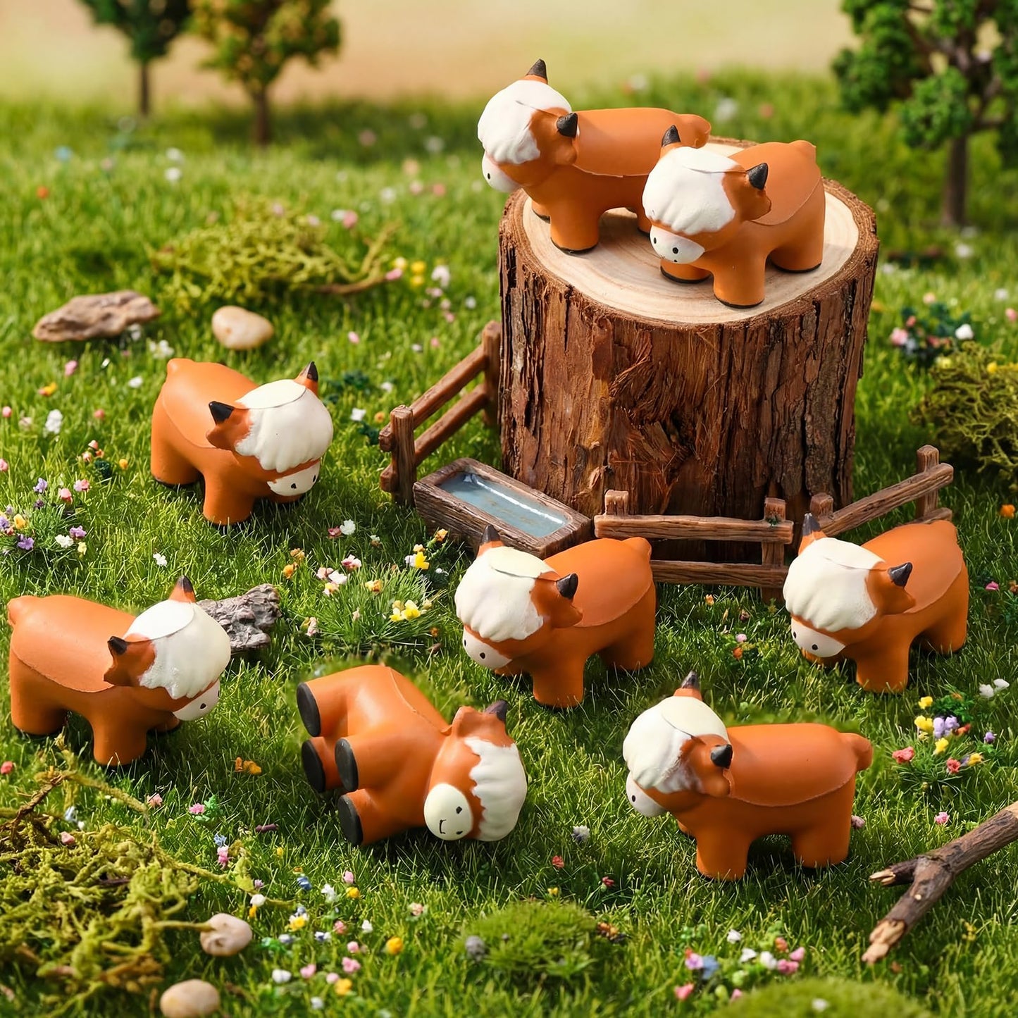 Soulchen 24-Pack Highland Cow Stress Balls – Mini Squeeze Toys for Classroom Fun & Party Gifts
