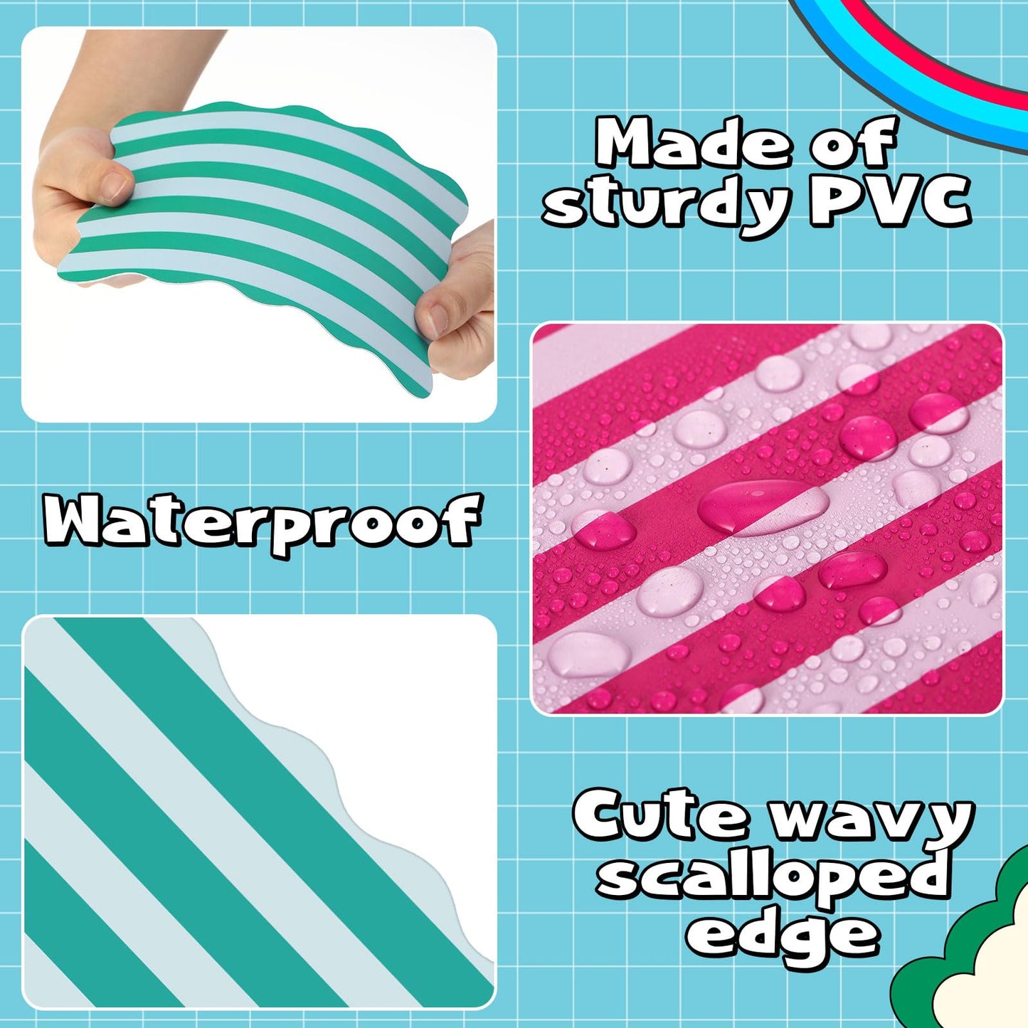 Soulchen 4 Pcs Mahjong Shuffler – Colorful PVC Tile Mixers with Wavy Edges