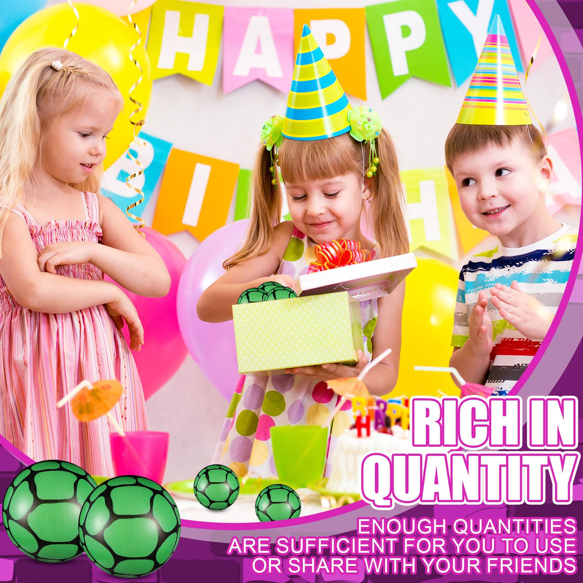 Soulchen Turtle Stress Balls - 12-Pack Sensory Fidget Toys & Party Favors