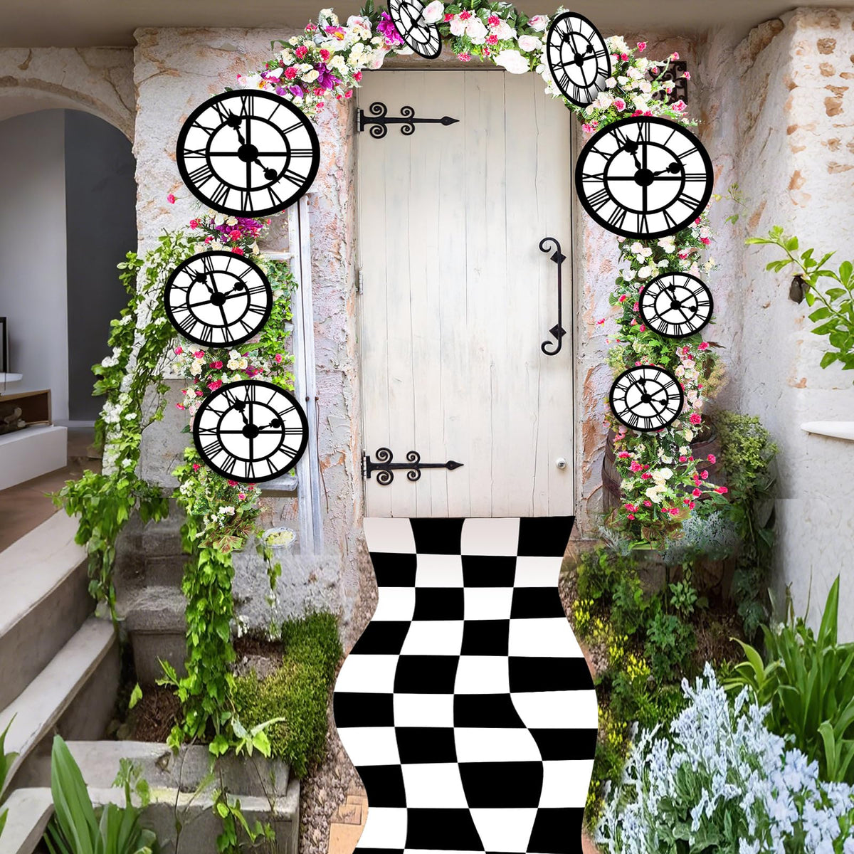 Soulchen Wonderland Tea Party Clock Garlands – 20 Pcs Hanging Decorations