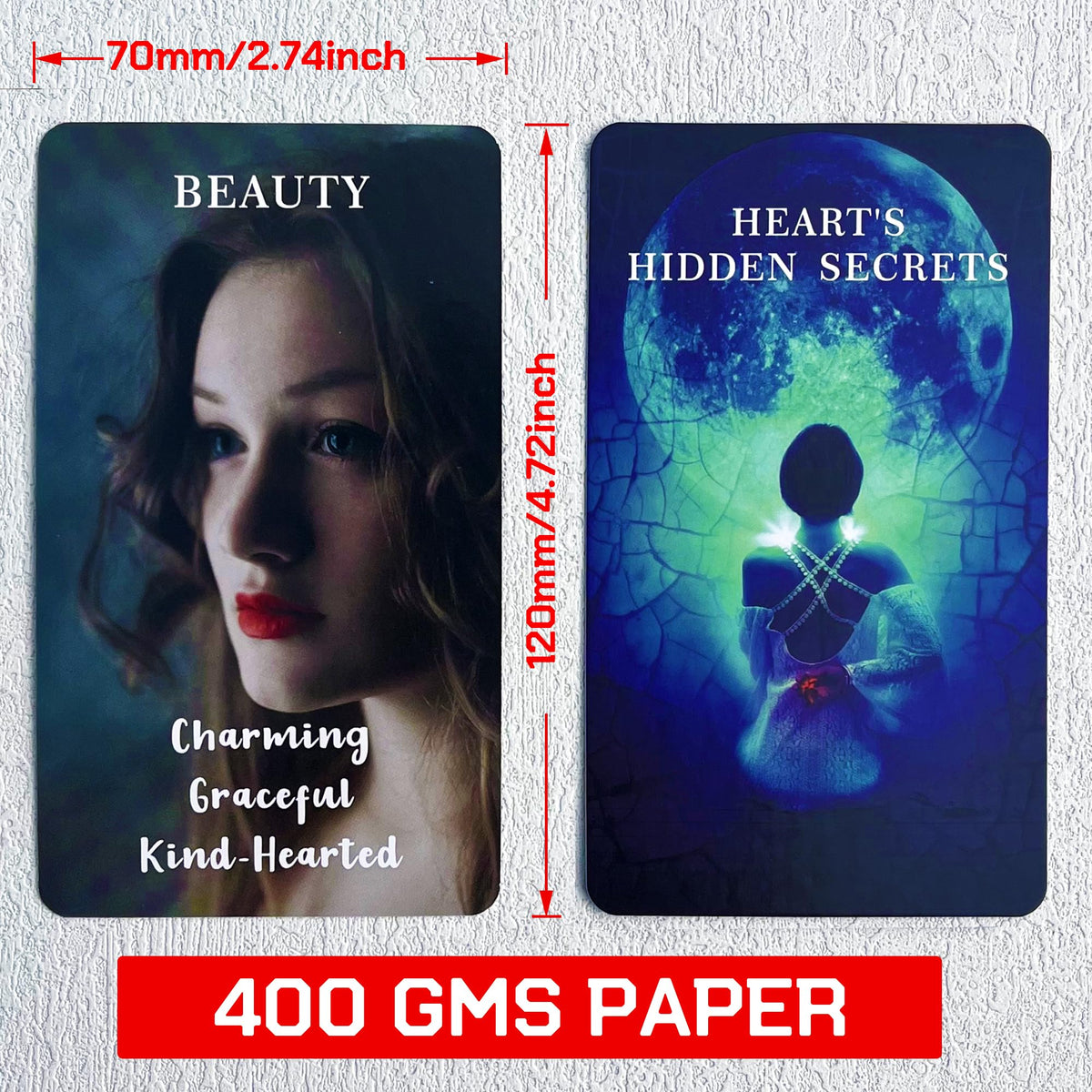 Soulme Twin Flame Love Oracle Cards — Hearts Hidden Secrets Deck, 78-Card Starter Tarot for Beginners