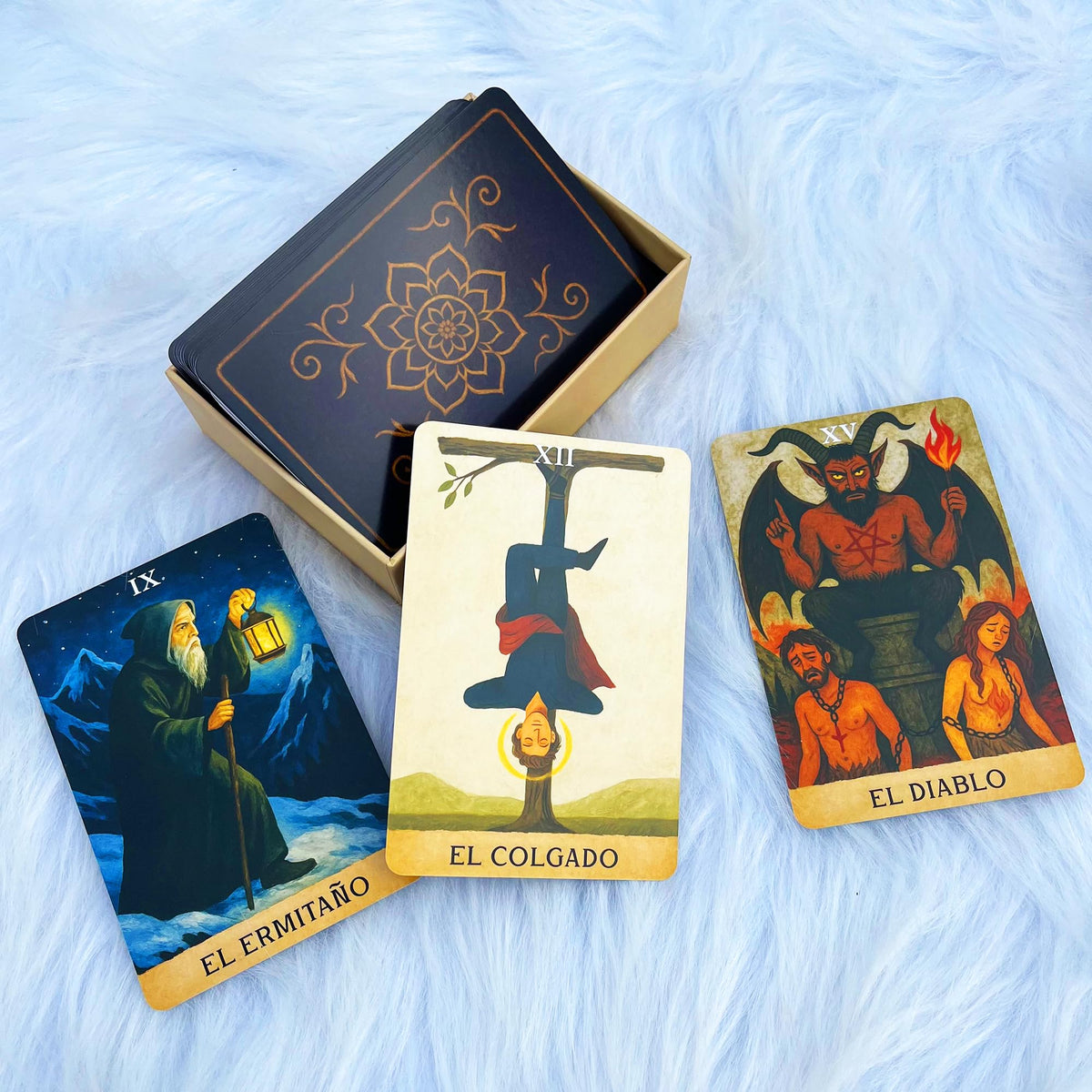 Soulme 78Tarot Cards Deck for Beginners | Spanish Tarot, 78 Cards, 400gsm