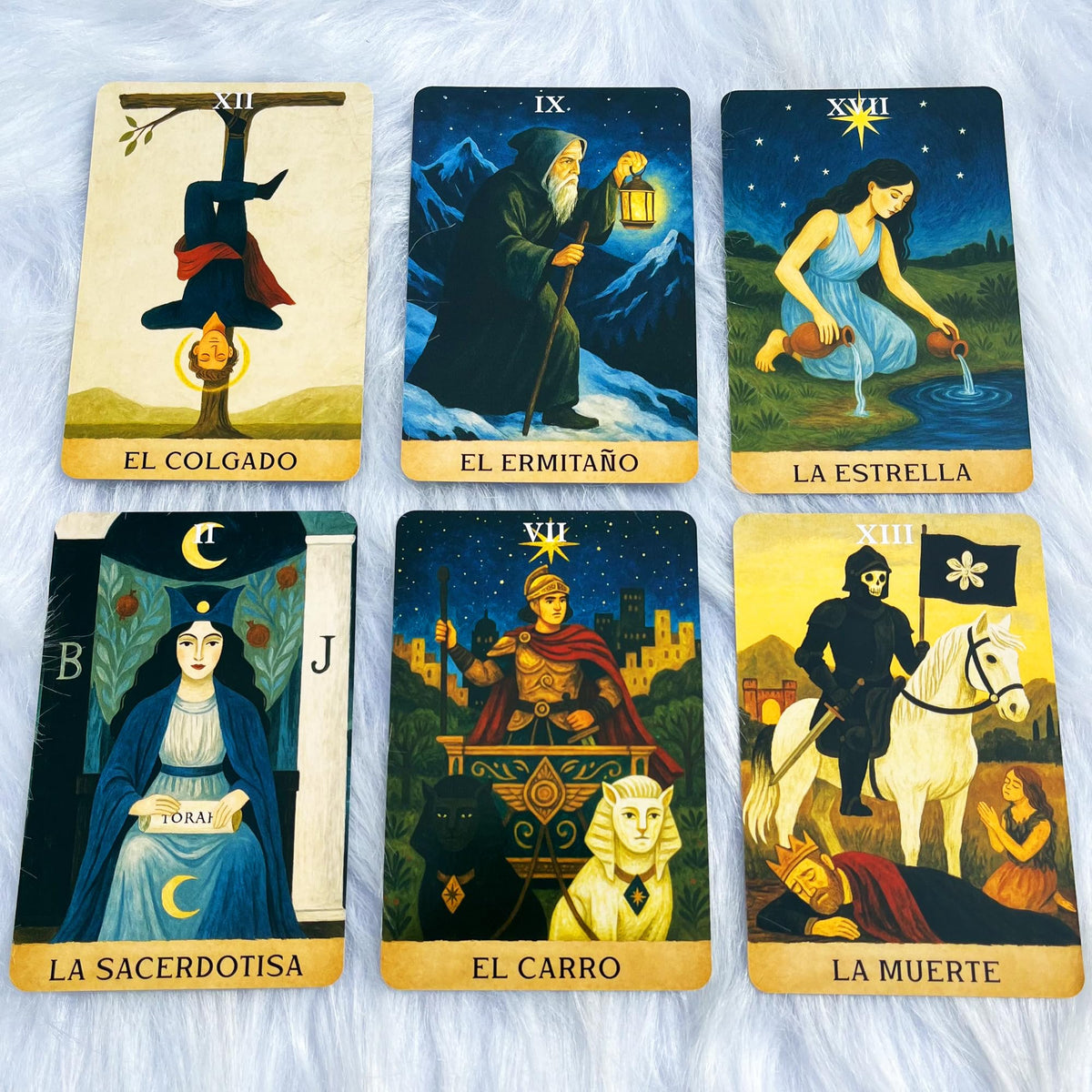Soulme 78Tarot Cards Deck for Beginners | Spanish Tarot, 78 Cards, 400gsm