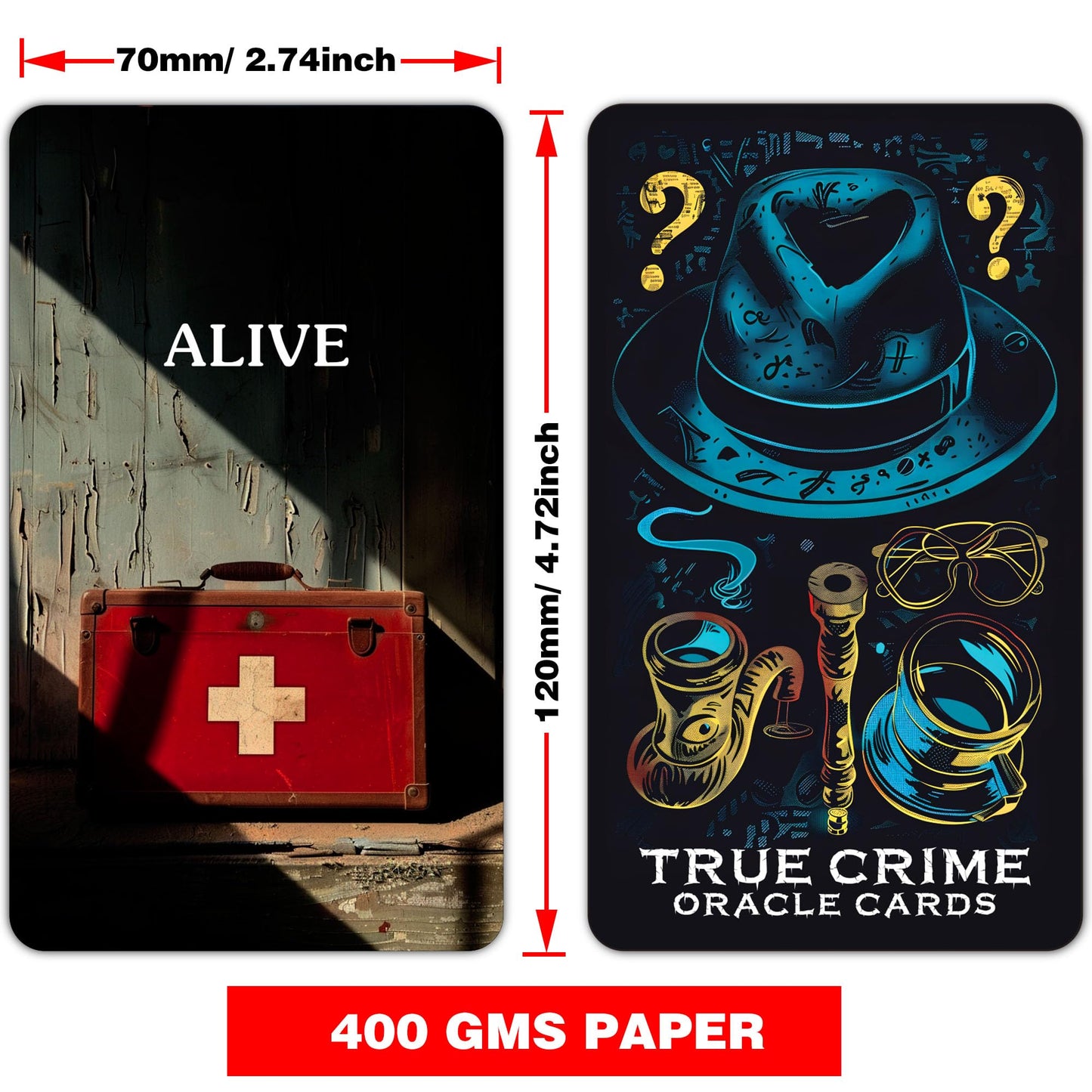 Soulme True Crime Clues Oracle Cards – Conspiracy & Investigation Deck for Beginners