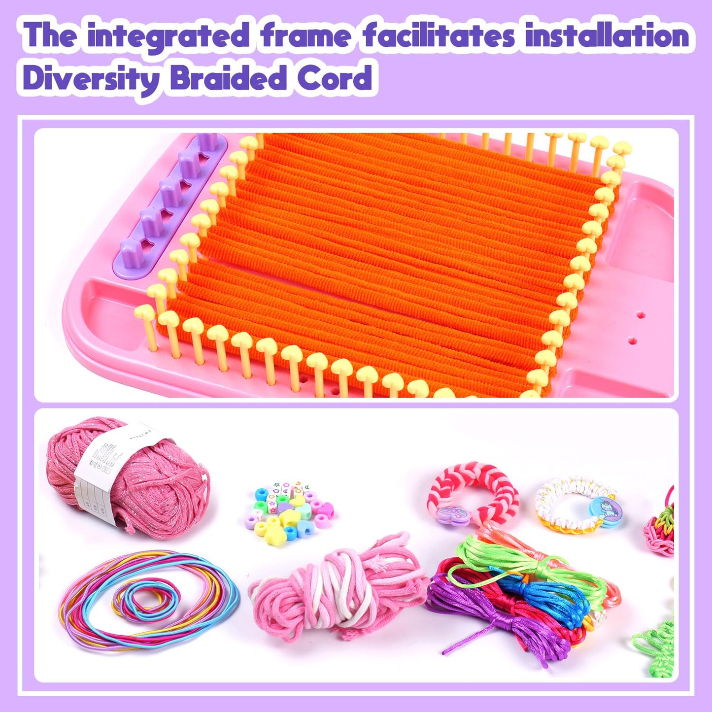 Souroyea 6-in-1 Weaving Loom Kit for Kids – Easy Craft Gift