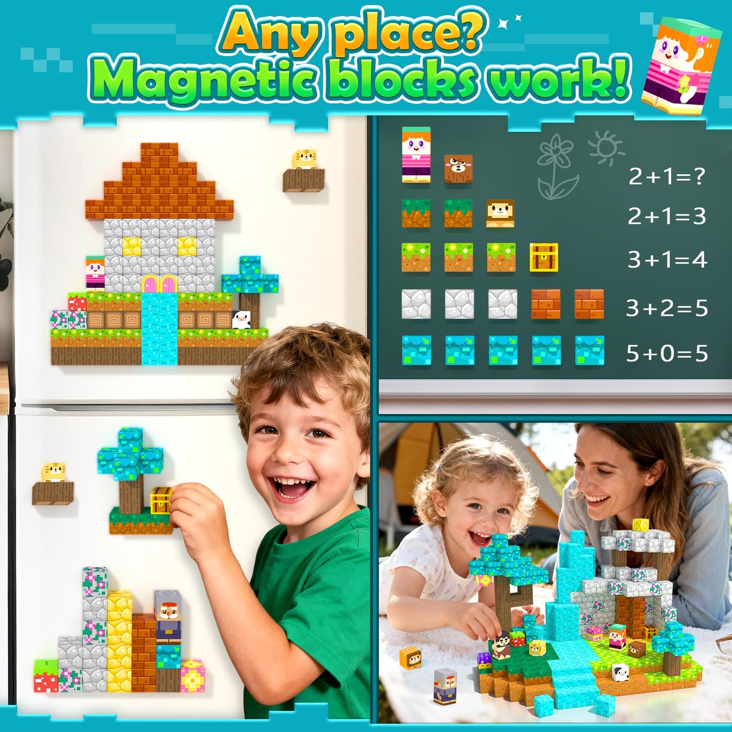 Soyee 150PCS Magnetic Blocks – Magnetic Building Toys for Kids | STEM, Montessori & Creative Play
