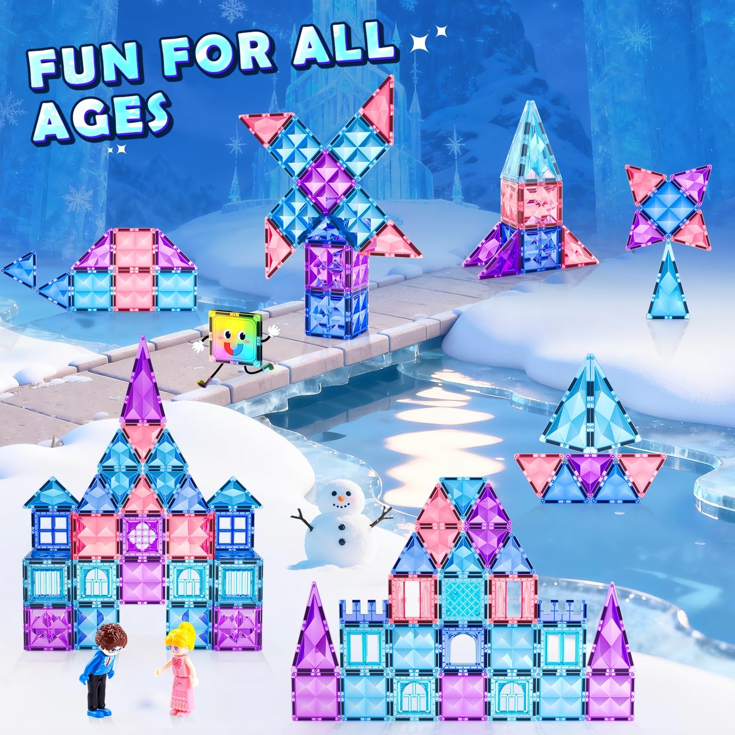 Soyee Diamond Magnetic Building Blocks – Princess World Set for Kids 3-8 | STEM Toy & Gift