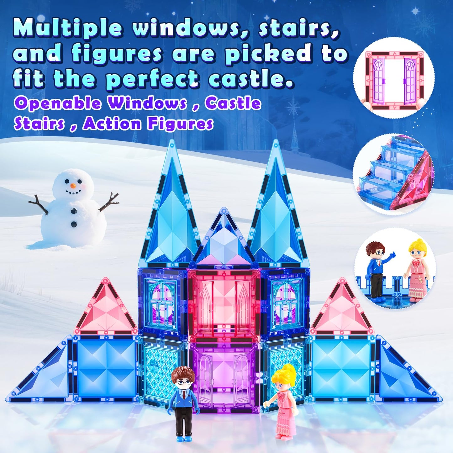 Soyee Diamond Magnetic Building Blocks – Princess World Set for Kids 3-8 | STEM Toy & Gift