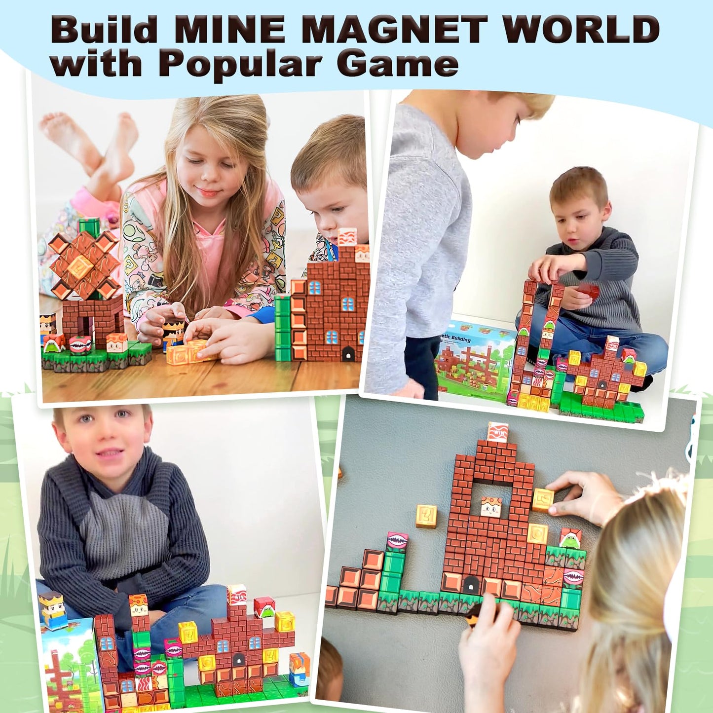Soyee Magnetic Blocks Building Toy Set – Mine World Adventure for Kids 3-12