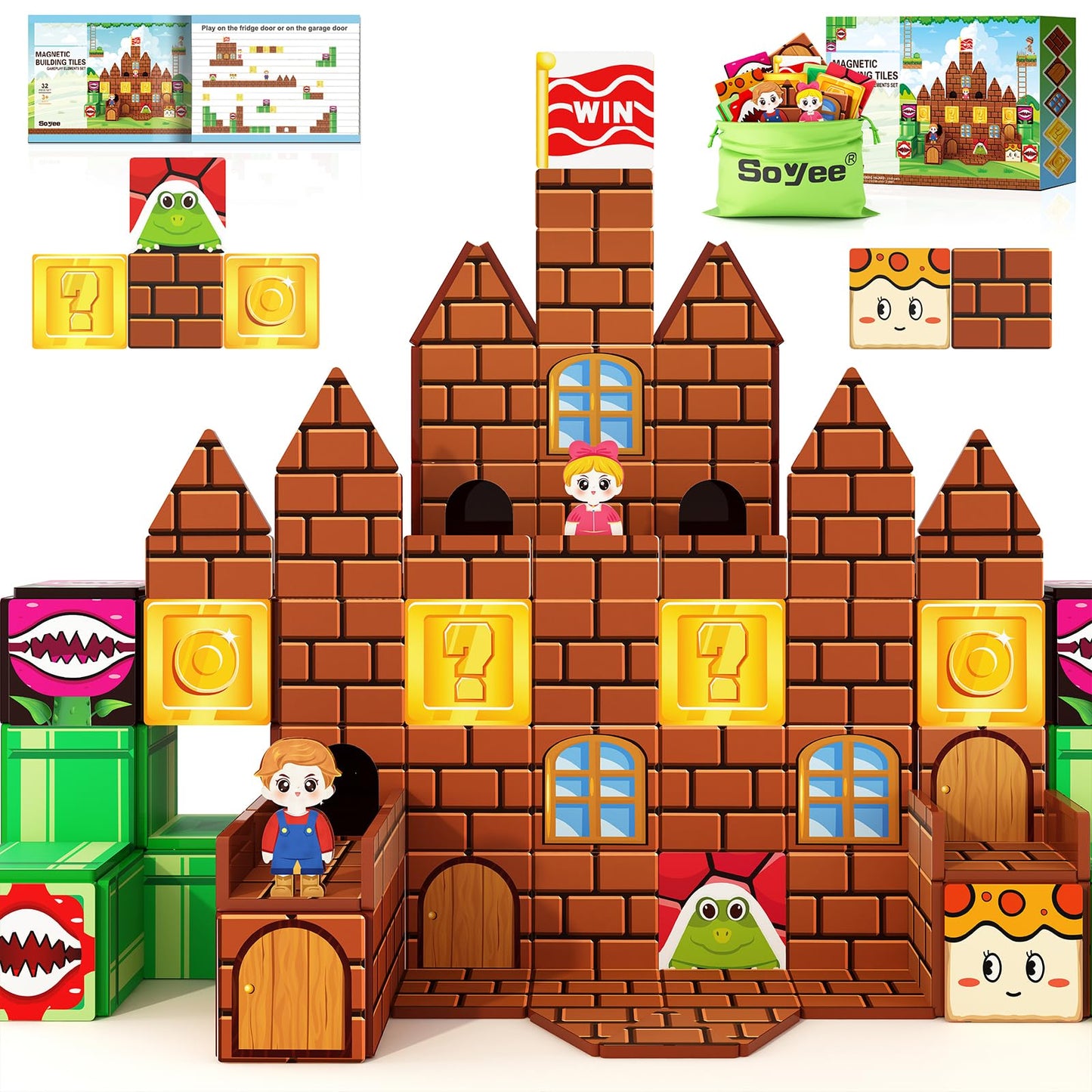 Soyee Magnetic Tiles – Creative Building Blocks for Kids 3+ | STEM Toy